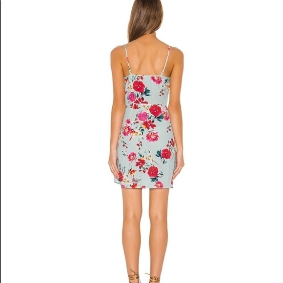 Yumi Kim Island Time Floral Wrap Mini Dress, Size Small - Picture 2 of 12